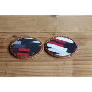 ふるさと納税 本革レザーコースターｘPENDLETON　【RioRancho Black】2個セット...