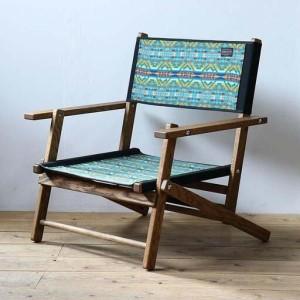 ふるさと納税 【アルトメサディープターコイズ  】フォールディングチェア ワイド　Pendleton...