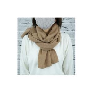 ふるさと納税 E1401国産カシミヤ１００％糸使用国内生産カシミヤマフラー（キャメル） 山梨県富士川町