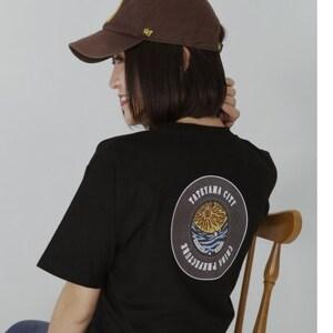 ふるさと納税 バックプリント 館山市 マンホールTシャツ 黒 Mサイズ【1489888】 千葉県館山...