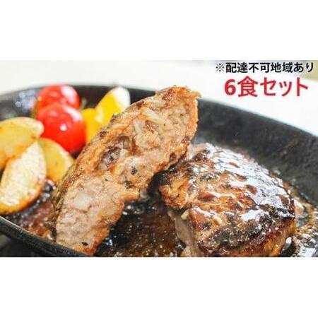 ふるさと納税 堺の技が光る無添加の牛肉100％ハンバーグ　6食セット 大阪府堺市