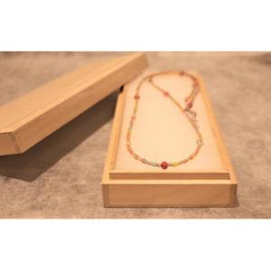ふるさと納税 和泉蜻蛉玉（R） 3mm ネックレス 七色 大阪府堺市