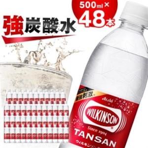 ふるさと納税 炭酸水 ウィルキンソン タンサン 500ml 24本2箱 計48本 アサヒ飲料 強炭酸水ペットボトル【1491077】 山梨県山梨市