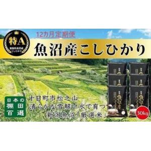 ふるさと納税 【令和8年産 先行予約】「12カ月定期便」日本棚田百選のお米 天空の里・魚沼産こしひかり 30kg（5kg×6）×12回 新潟県十日町市