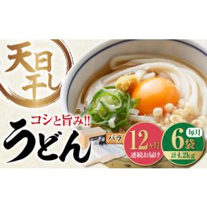 ふるさと納税 【全12回】うどん バラ 4200g 麺 うどん[XAM020] 広島県江田島市