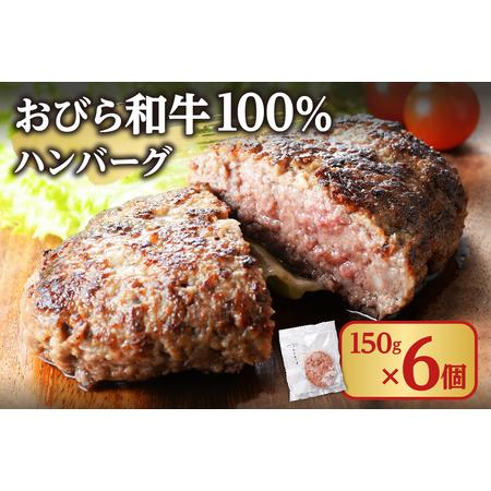 ふるさと納税 おびら和牛 100％ ハンバーグ (150g×6パック) 肉 お肉 にく 食品 北海道...