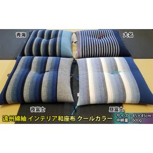 ふるさと納税 遠州綿紬 インテリア和座布 クール...の商品画像
