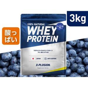 ふるさと納税 【ブルーベリー味】WPC 100%ナチュラルホエイプロテイン 3kg【1455282】...