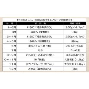 ふるさと納税 福岡県旬のフルーツ定期便【年10...の詳細画像1