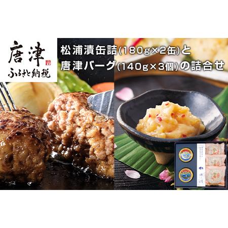 ふるさと納税 松浦漬缶詰(180g×2缶)と唐津バーグ(140g×3個)の詰合せ 総菜 おかず ご飯...