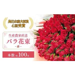 ふるさと納税 バラ 【配送エリア限定・着日指定必須】 生産農家直送 バラ花束 新鮮 約100本 埼玉県上尾市