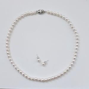 ふるさと納税 ファーストパールに贈る、6.0mmネックレス・ピアスセット / 真珠 しんじゅ あこや ネックレス 伊勢 志摩 ６ミリ 6mm 三重県志摩市