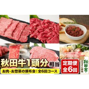 ふるさと納税 《頒布会 6ヶ月》秋田牛1頭分相当 定期便 牛肉 肉 頒布会 秋田県秋田市