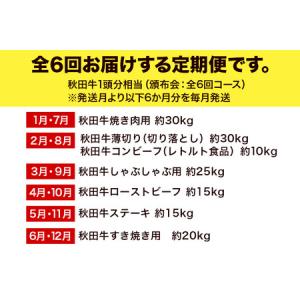 ふるさと納税 《頒布会 6ヶ月》秋田牛1頭分相...の詳細画像2