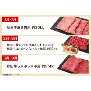 ふるさと納税 《頒布会 6ヶ月》秋田牛1頭分相...の詳細画像3