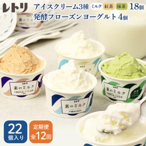 ふるさと納税 【定期便：全12回】北海道 アイスクリーム3種×18個（ミルク・紅茶・抹茶）とフローズンヨーグルト×4個セット【1116002.. 北海道中標津町