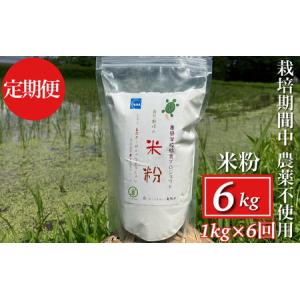 ふるさと納税 【6回定期便】自然栽培米の米粉 1kg 京都府亀岡市