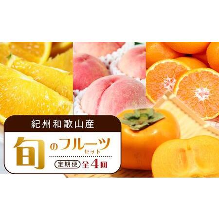 ふるさと納税 【7・8・10・12月 全4回】紀州和歌山産旬のフルーツセット（バレンシア・桃・ひらた...