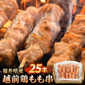 ふるさと納税 焼き鳥 福井県産越前鶏もも串 25...の商品画像