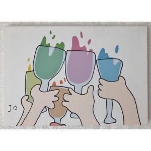 ふるさと納税 絵画『かんぱ〜い』小サイズ 岐阜県大垣市