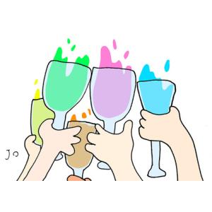 ふるさと納税 絵画『かんぱ〜い』小サイズ 岐阜...の詳細画像1