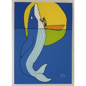 ふるさと納税 絵画『くじらにタッチしたいなぁ』大サイズ 岐阜県大垣市