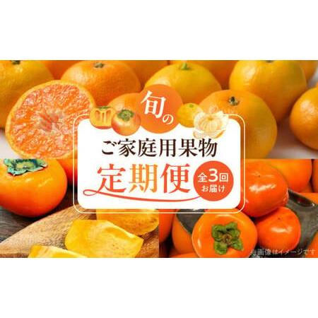 ふるさと納税 G60-T80_【定期便 全3回】紀州和歌山産旬のご家庭用果物セット（ひらたね・富有柿...