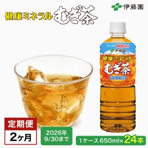 ふるさと納税 【9/30受付終了】【令和8年9月30日まで】【2か月定期便】 伊藤園 健康ミネラルむぎ茶 1ケース （650ml×24本） 麦茶 伊藤園 ペ.. 千葉県富里市
