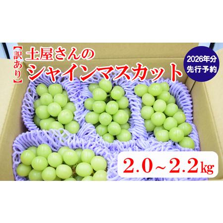 ふるさと納税 【2026年発送分 先行予約】【訳あり】土屋さんのシャインマスカット（４〜６房程度・２...