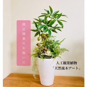 ふるさと納税 人工観葉植物 天然流木アート『パキラ/陶器』 ※北海道・沖縄・離島への配送不可 神奈川県相模原市