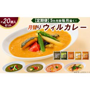 ふるさと納税 【定期便】5カ月間毎月届く！月替りウィルカレー20個入セット ※沖縄・離島への配送不可 愛知県春日井市