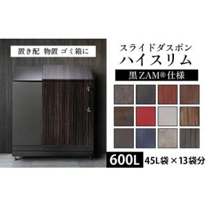 ふるさと納税 インテリジェントダスポン ハイスリム 600L 黒ZAMR仕様｜ゴミ箱 屋外 ゴミステーション 宅配ボックス 富山県滑川市