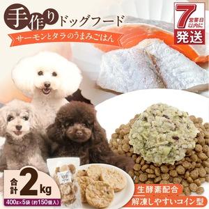 ふるさと納税 1cofood 手作りドッグフード サーモンとタラのうまみごはん 400g×5袋 〔Pf019〕 福岡県久留米市