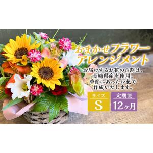 ふるさと納税 【全12回定期便】 おまかせ フラワーアレンジメント【S】 花 お花 はな 生花 Flower 長崎 長崎県長崎市