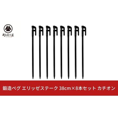 ふるさと納税 鍛造ペグ（エリッゼステーク） 38cm×8本セット  カチオン キャンプ用品 アウトド...