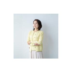 ふるさと納税 カシミヤ カーディガン カシミヤ(L.イエロー )女性用サイズ:M(38)≪白田のカシミヤ≫ 宮城県加美町