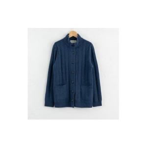 ふるさと納税 カシミヤ ジャケット カーディガン 男性用サイズ:M(42)カシミヤ(ブルー) ≪白田のカシミヤ≫ 宮城県加美町