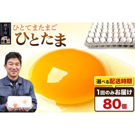 ふるさと納税 【常温発送】ひとたま 80個（業務用）【発送時期が選べる】東海林養鶏場 ひとたま 卵 ...