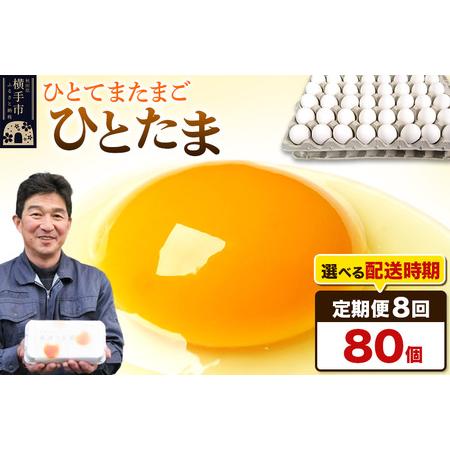 ふるさと納税 【常温発送】《定期便8ヶ月》ひとたま 80個（業務用）【発送時期が選べる】東海林養鶏場...