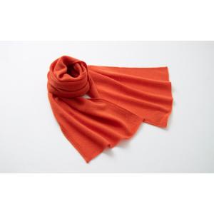 ふるさと納税 カシミヤ マフラー カシミア 天使のマフラー〈オレンジ〉最高級カシミヤ ニット カシミヤ ブランド ユーティーオー 岩手県 北上市 .. 岩手県北上市