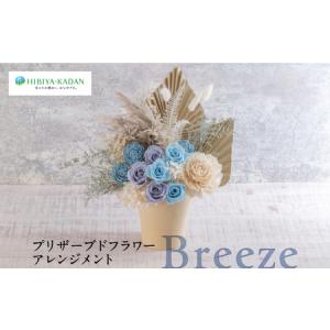 ふるさと納税 プリザーブドフラワーアレンジメント Breeze 花 ギフト ドライフラワー インテリア アレンジ フラワー【株式会社日比谷花壇】 .. 神奈川県横須賀市