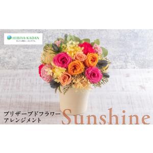 ふるさと納税 プリザーブドフラワーアレンジメント Sunshine 花 ギフト ドライフラワー インテリア アレンジ フラワー 【株式会社日比谷花壇.. 神奈川県横須賀市