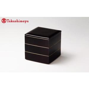 ふるさと納税 〈北市漆器店〉溜渕金6.5寸 胴張三段重【高島屋選定品】[58C0495] F6P-1594 石川県加賀市