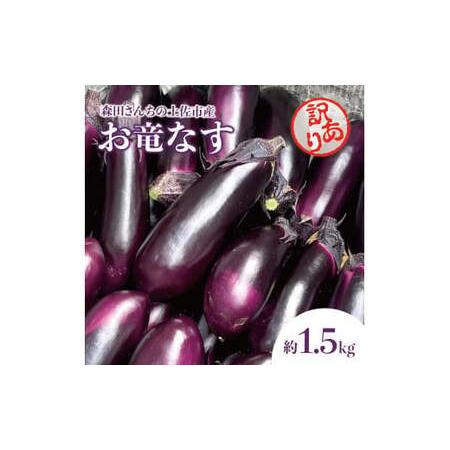 ふるさと納税 森田さんちの土佐市産お竜なす 訳あり 約1.5kg 1.5キロ 16~21本 1本約8...