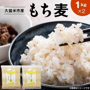 ふるさと納税 久留米市産もち麦（1kg×2）_久留米市産 もち麦 1kg × 2 九州産 くすもち二条 食物繊維 豊富 満腹感 豊富な栄養素 タン.. 福岡県久留米市