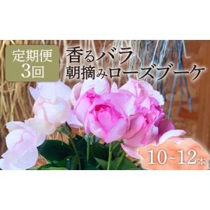 ふるさと納税 【3ヶ月定期便】 バラ 花束 ブーケ 朝摘み 薔薇 花 ばら パフューム ローズ 生花 ギフト 花 プレゼント 祝い 母の日 卒業式 贈り物.. 静岡県藤枝市