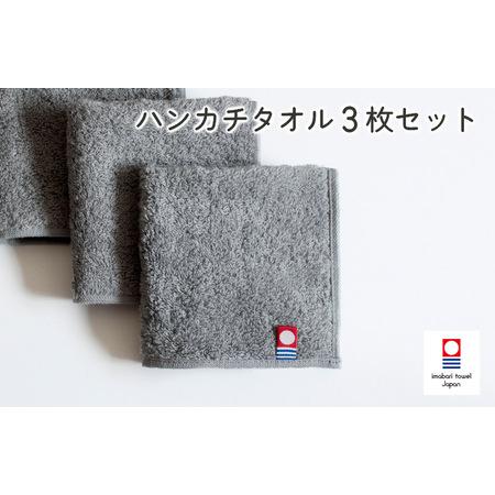 ふるさと納税 （今治タオルブランド認定）今治ベーシックタオル　ハンカチタオル　3枚セット（グレー） ...