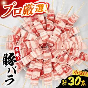ふるさと納税 【旨味凝縮！満足セット】国産 焼き鳥セット 豚バラ 30本 / やきとり ヤキトリ 焼鳥 串セット 国産 冷凍 小分け / 南島原市 / ふ.. 長崎県南島原市