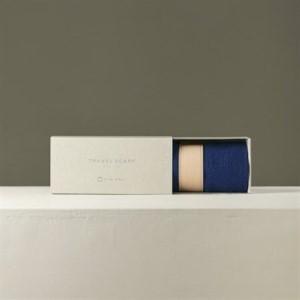 ふるさと納税 【 OTA KNIT 】TRAVEL SCARF トラベルマフラー(無地 ブルー × グレー)_装飾品・工芸品 マフラー・手袋 服飾小物 _【1568540】 群馬県太田市