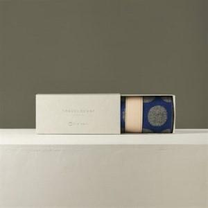 ふるさと納税 【 OTA KNIT 】TRAVEL SCARF トラベルマフラー(dot ブルー × グレー)_装飾品・工芸品 マフラー・手袋 服飾小物 _【1568547】 群馬県太田市